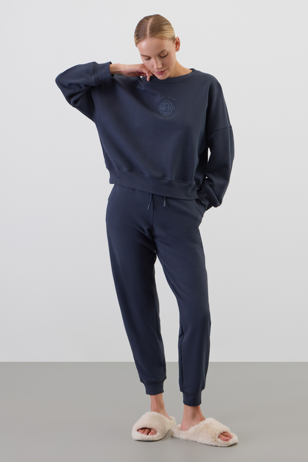 Комплекты для дома для мам, артикул: Е 20198, цвет: темно-синий, фото 5