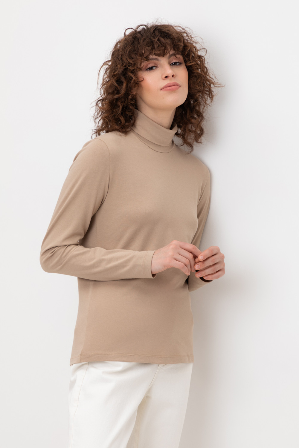 Водолазки женские для мам, артикул: ЕВТ 3026/24, цвет: бежевый, фото 5