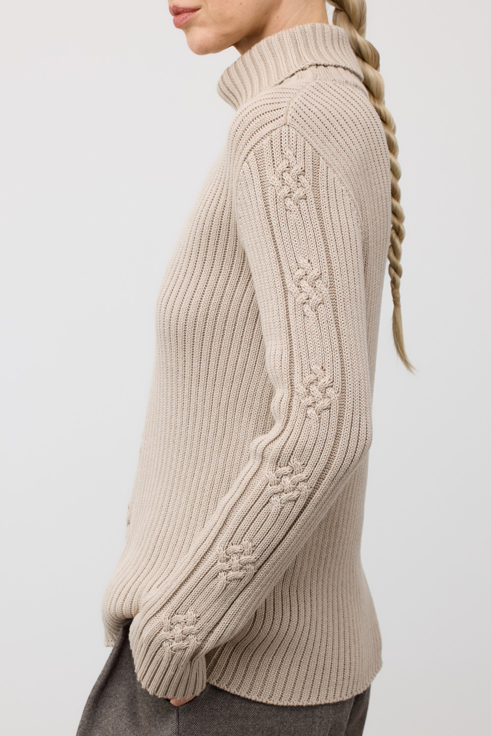 Джемперы женские для мам, артикул: ЕВ 30253, цвет: бежевый, фото 5