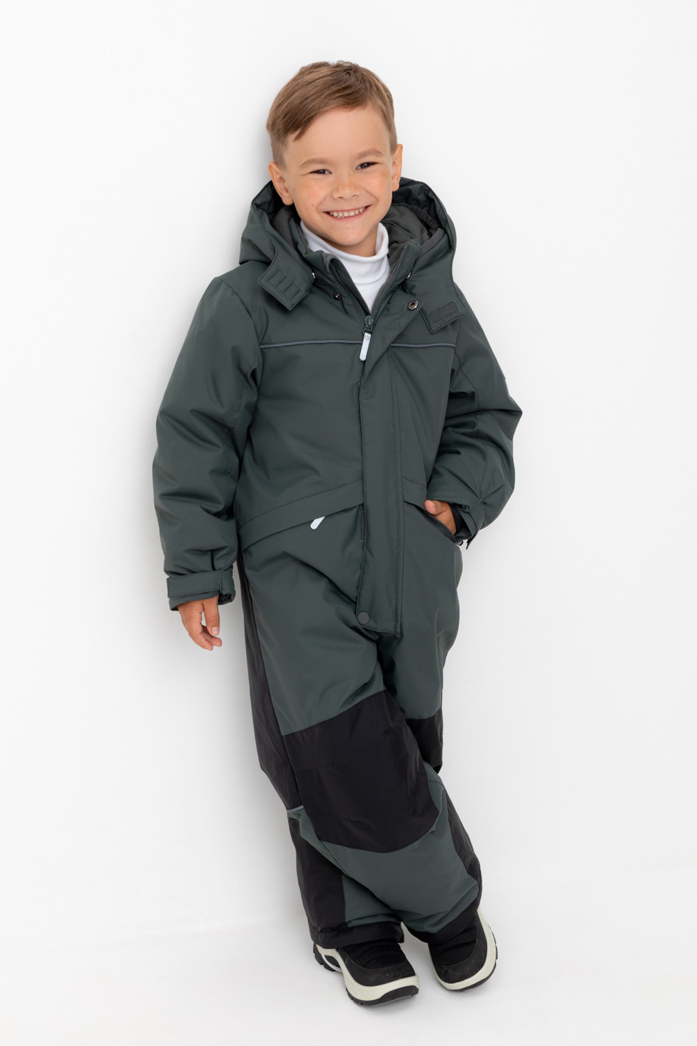 Комбинезоны утепленные для мальчика, артикул: ВК 60101/6 ГР (98-122), цвет: зеленый, фото 5