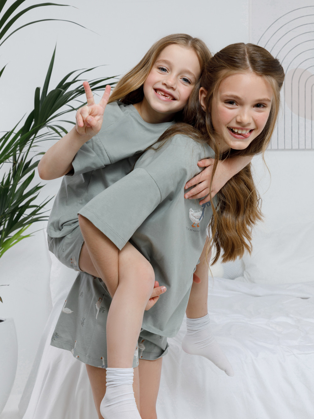 Пижама для девочки, артикул: МП 1658, цвет: зеленый, фото 5