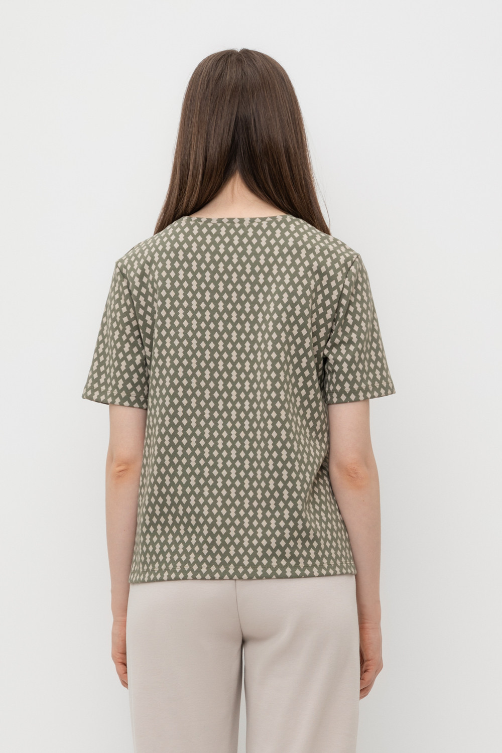 Футболки женские для мам, артикул: ЕВТ 3216, цвет: зеленый, фото 5