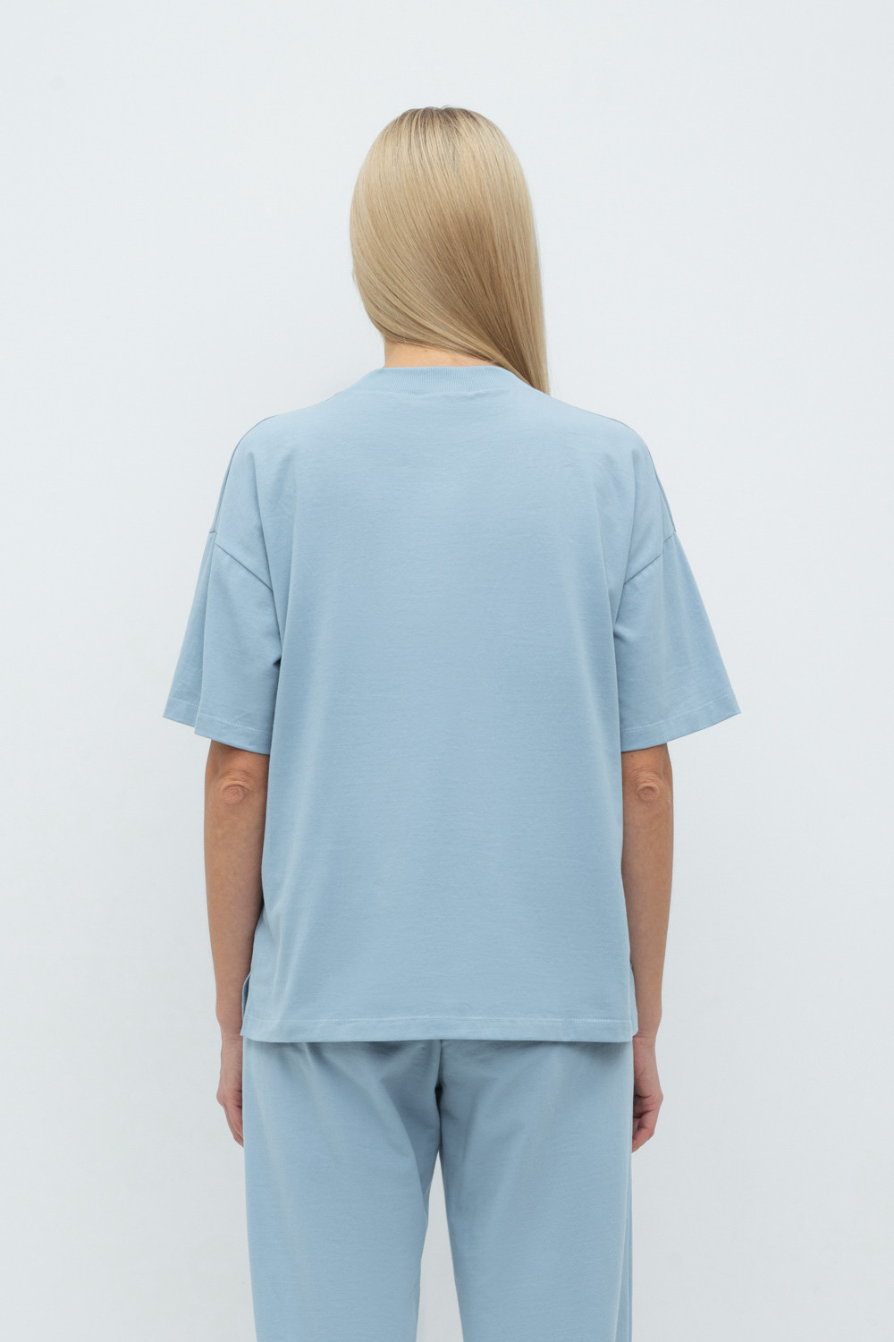 Футболки женские для мам, артикул: ЕВТ 3236, цвет: голубой, фото 5