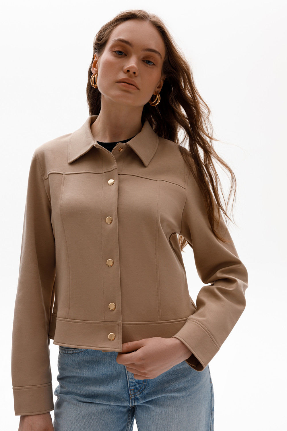 Жакеты, куртки женские для мам, артикул: ЕВТ 3298, цвет: бежевый, фото 5