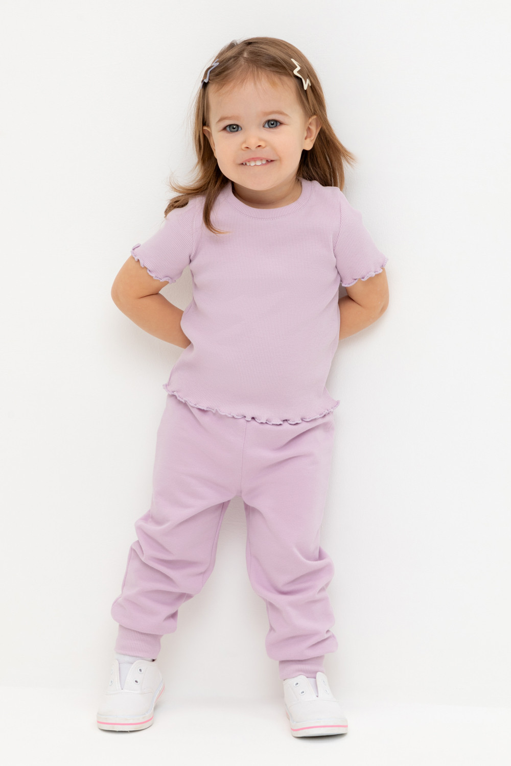 Брюки для девочки, артикул: КР 400687, цвет: фиолетовый, фото 5