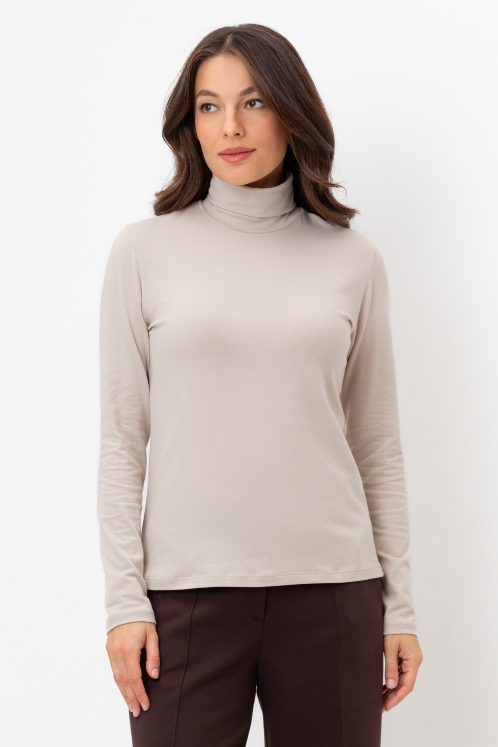 Водолазки женские для мам, артикул: ЕВТ 3026/24, цвет: бежевый, фото 5