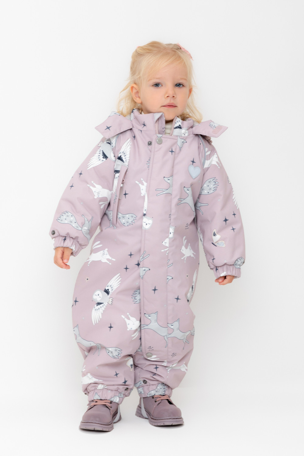 Комбинезоны утепленные для девочки, артикул: ВК 60032/н/30 Ал, цвет: розовый, фото 5