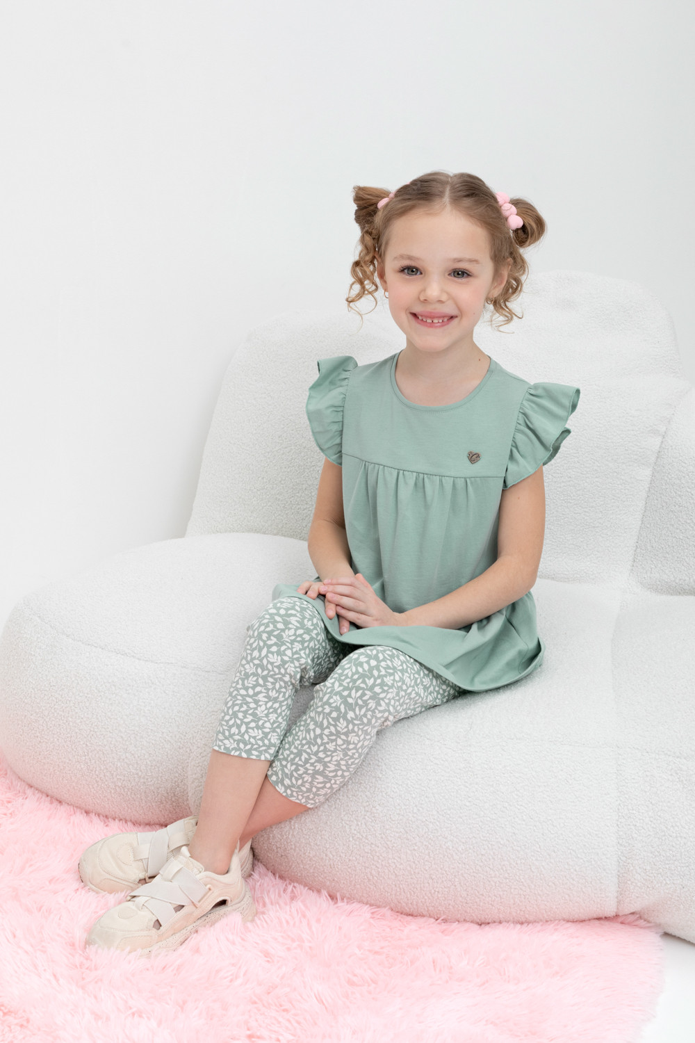 Блузка для девочки, артикул: КР 5874, цвет: минт, фото 5