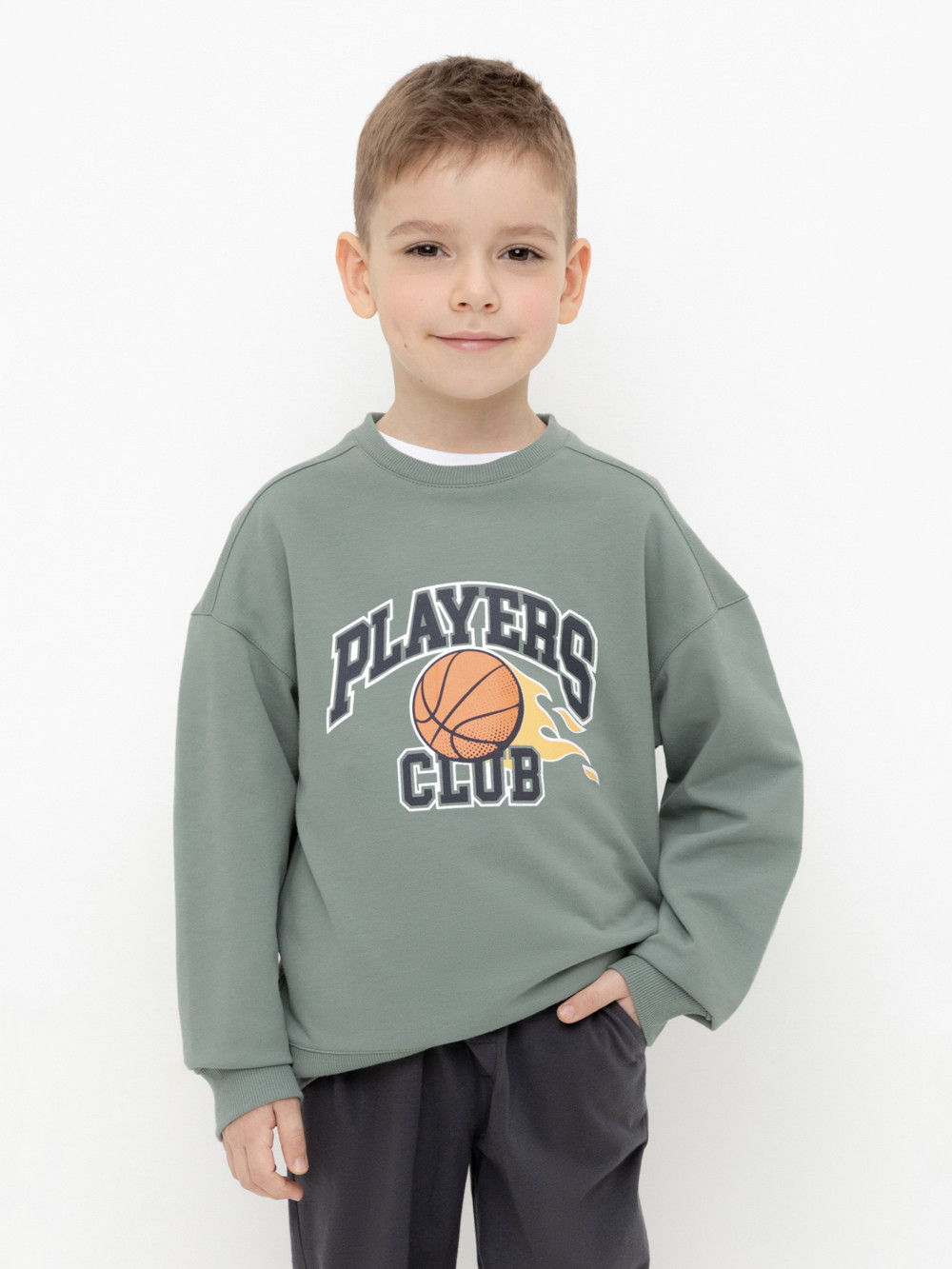 Свитшоты для мальчика, артикул: КР 302392, цвет: зеленый, фото 5