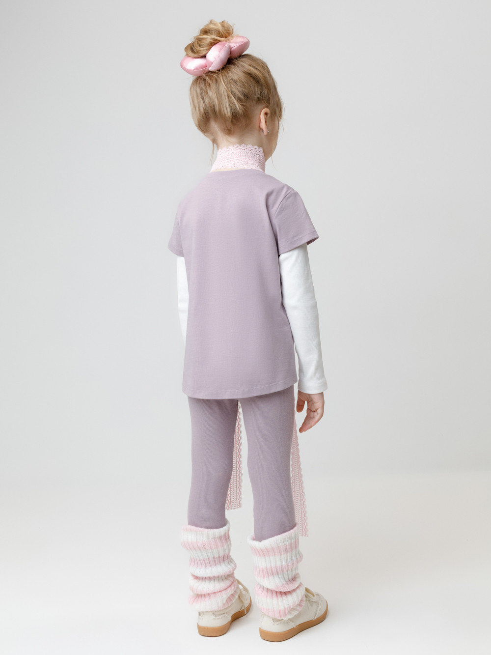 Лосины для девочки, артикул: КР 400085, цвет: розовый, фото 5