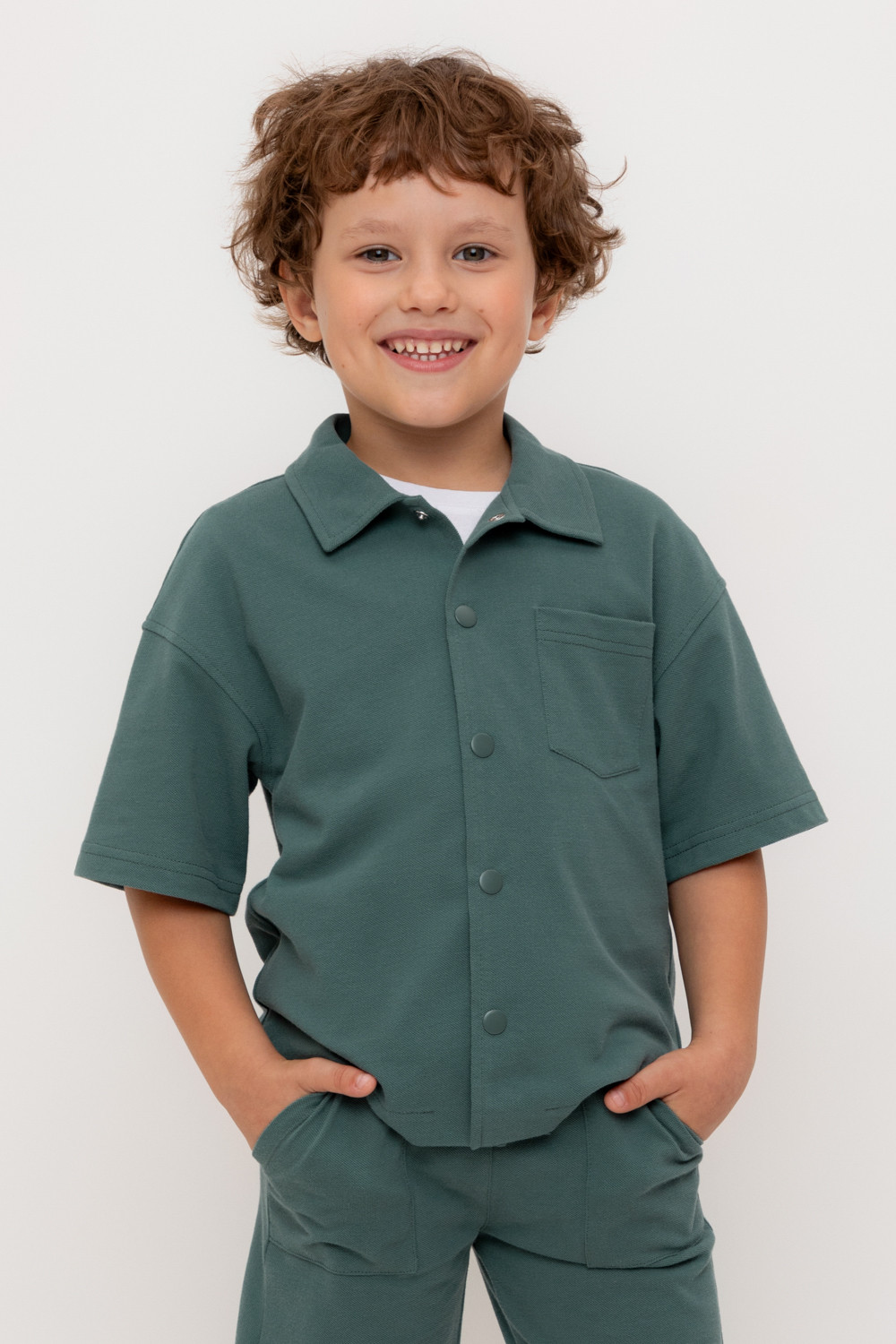 Рубашки для мальчика, артикул: КР 302730, цвет: зеленый, фото 5
