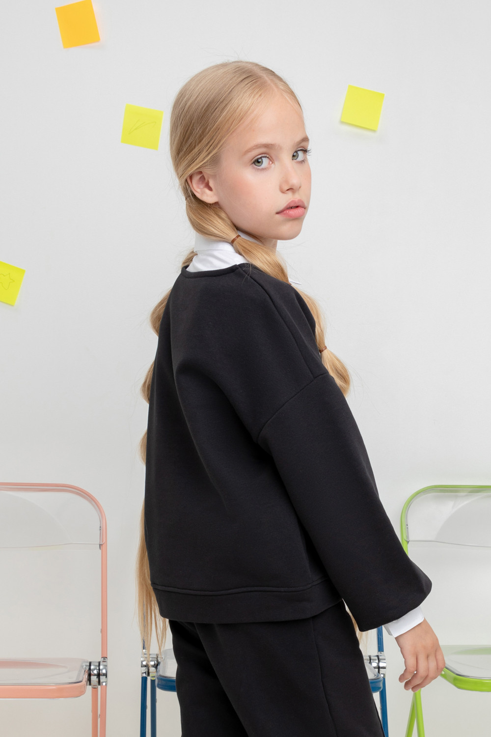 Джемпер для девочки, артикул: К 302153, цвет: черный, фото 5