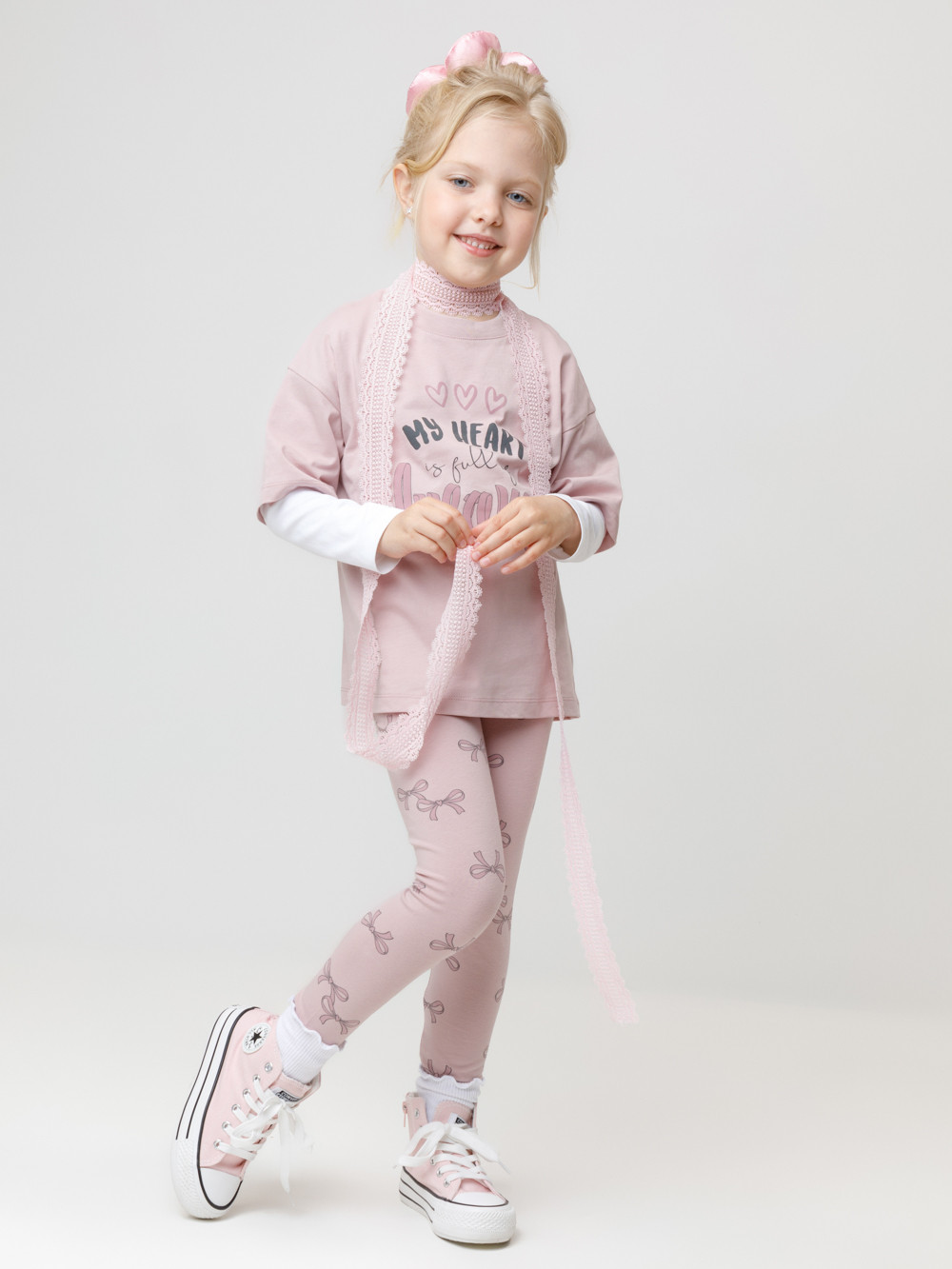 Лосины для девочки, артикул: МП 4074-2уп, цвет: серый, фото 5