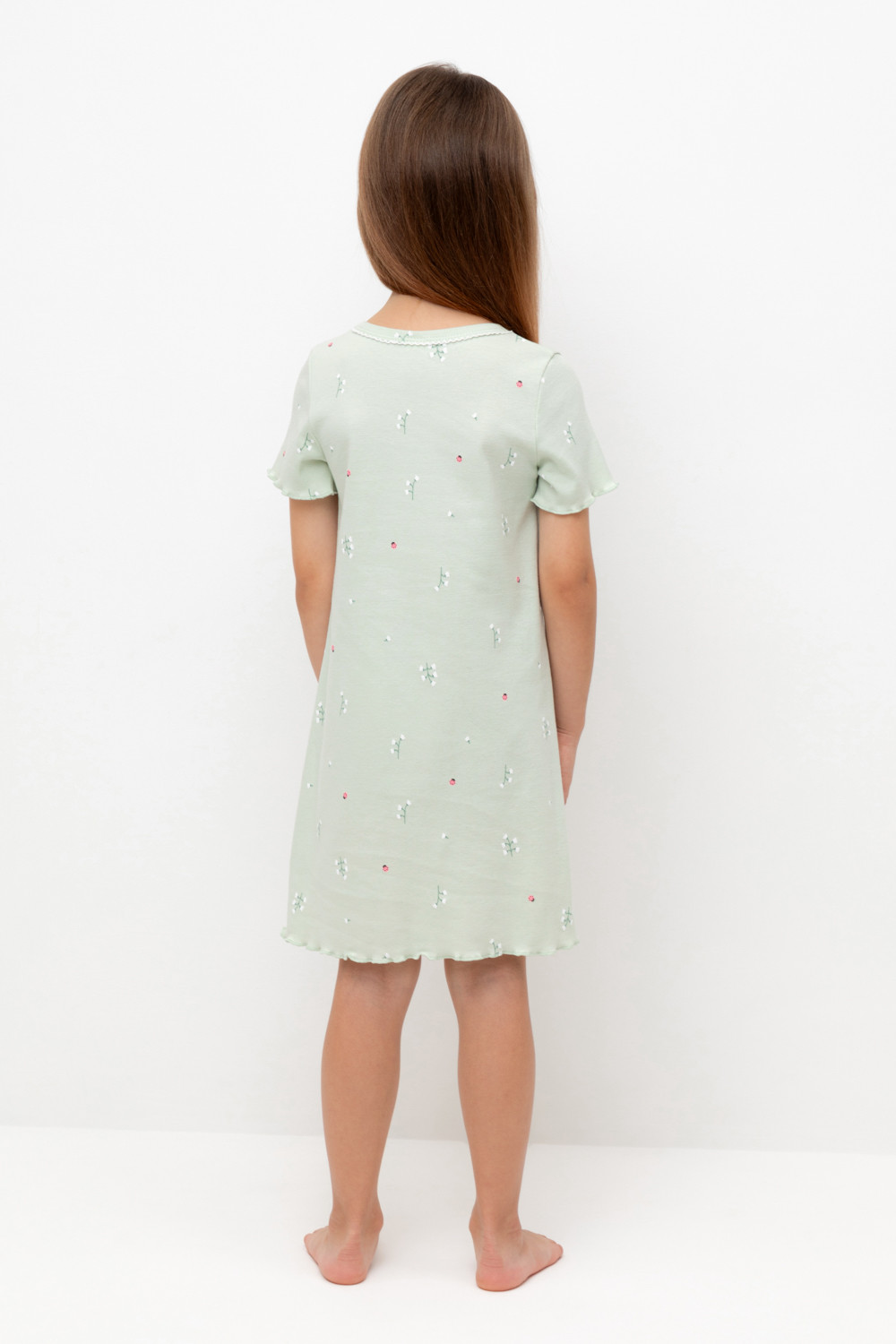 Ночная сорочка для девочки, артикул: К 1180, цвет: зеленый, фото 5