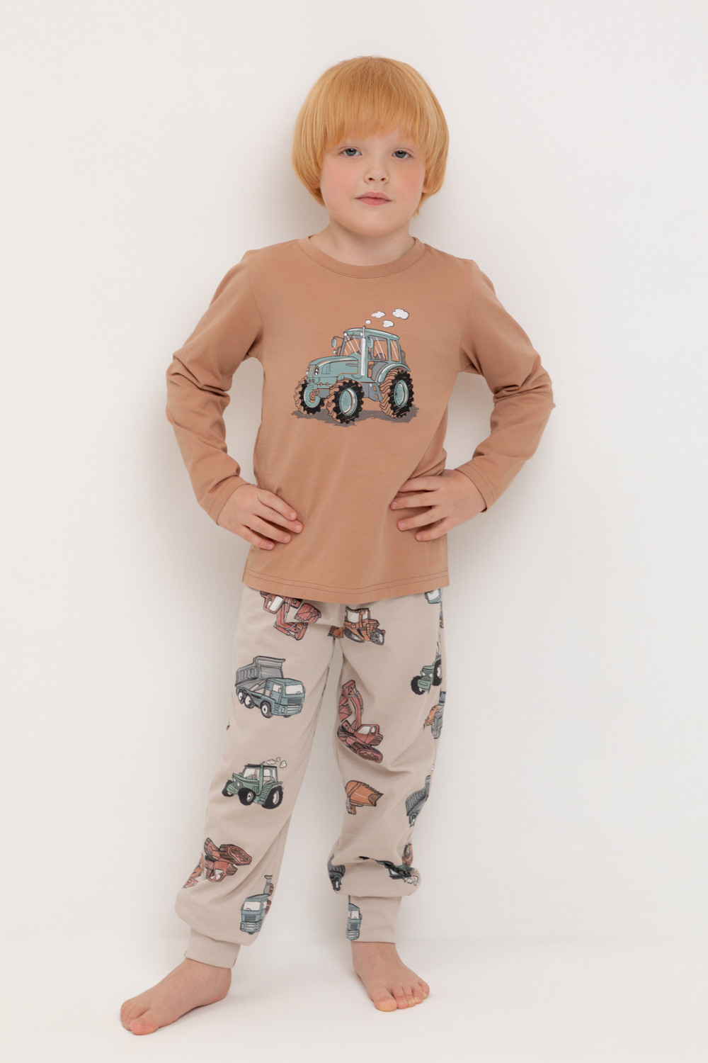 Пижама для мальчика, артикул: К 1606, цвет: коричневый, фото 5