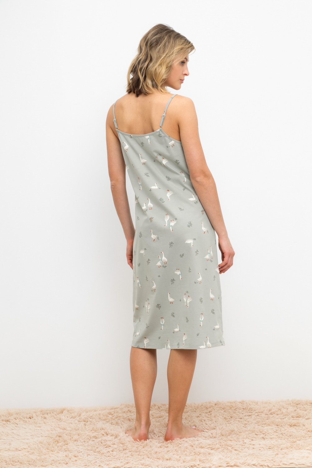 Сорочки ночные женские для мам, артикул: Е 10002, цвет: зеленый, фото 5