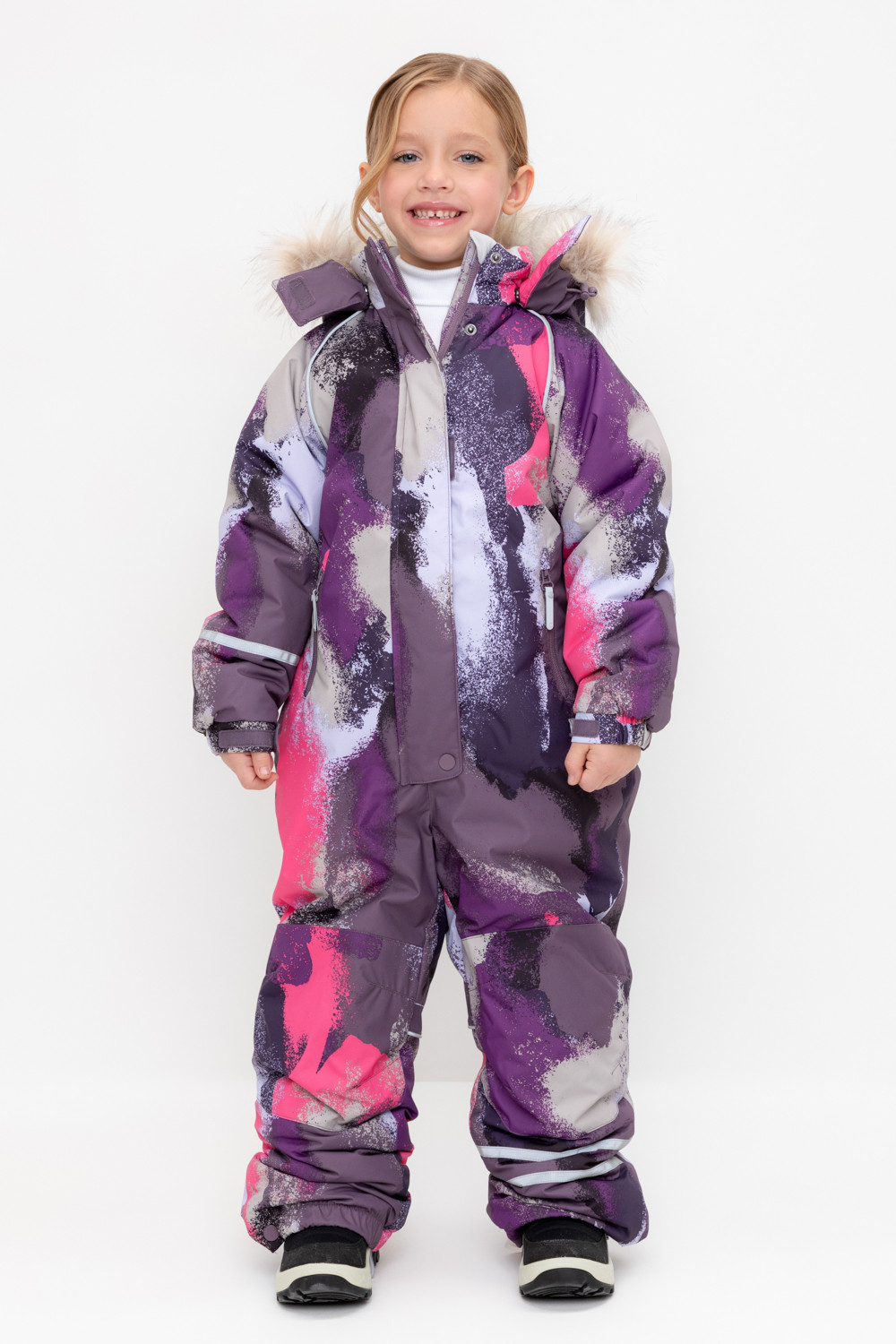 Комбинезоны утепленные для девочки, артикул: ВК 60097/н/3 ГР, цвет: бордовый, фото 5