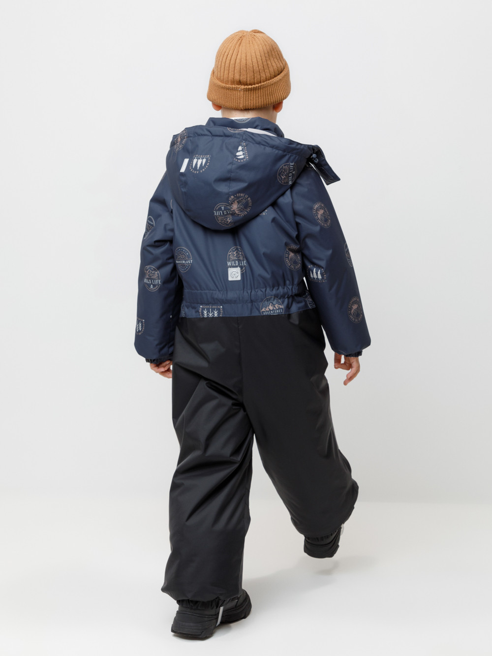Комбинезоны утепленные для мальчика, артикул: ВК 60127/н/6 УЗГ, цвет: темно-синий, фото 5