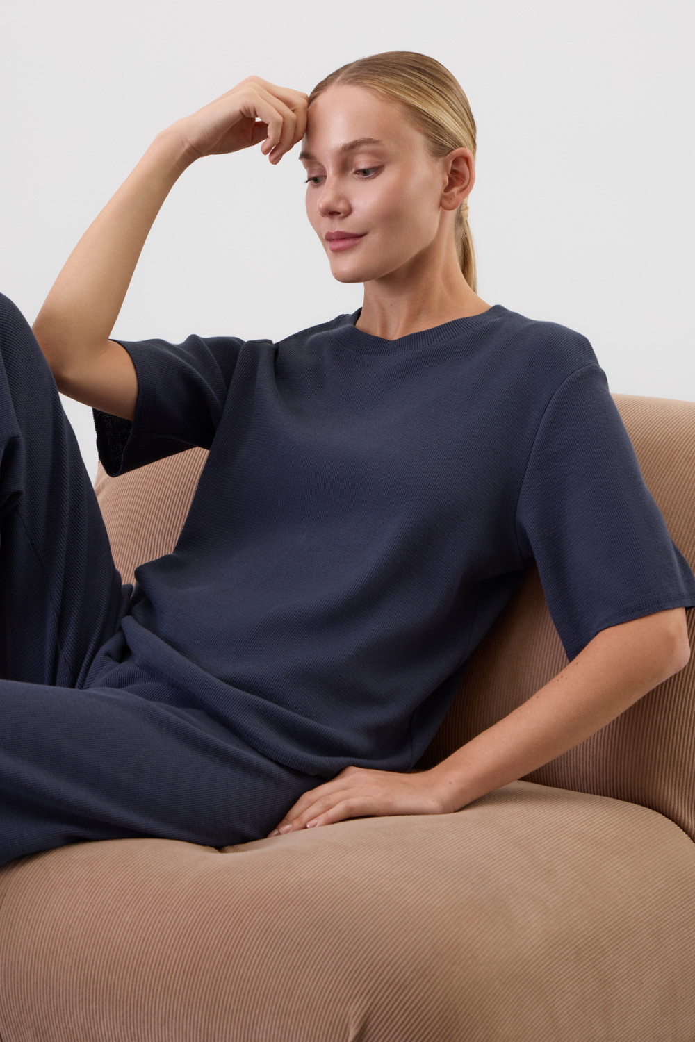 Комплекты для дома для мам, артикул: Е 20197, цвет: темно-синий, фото 5