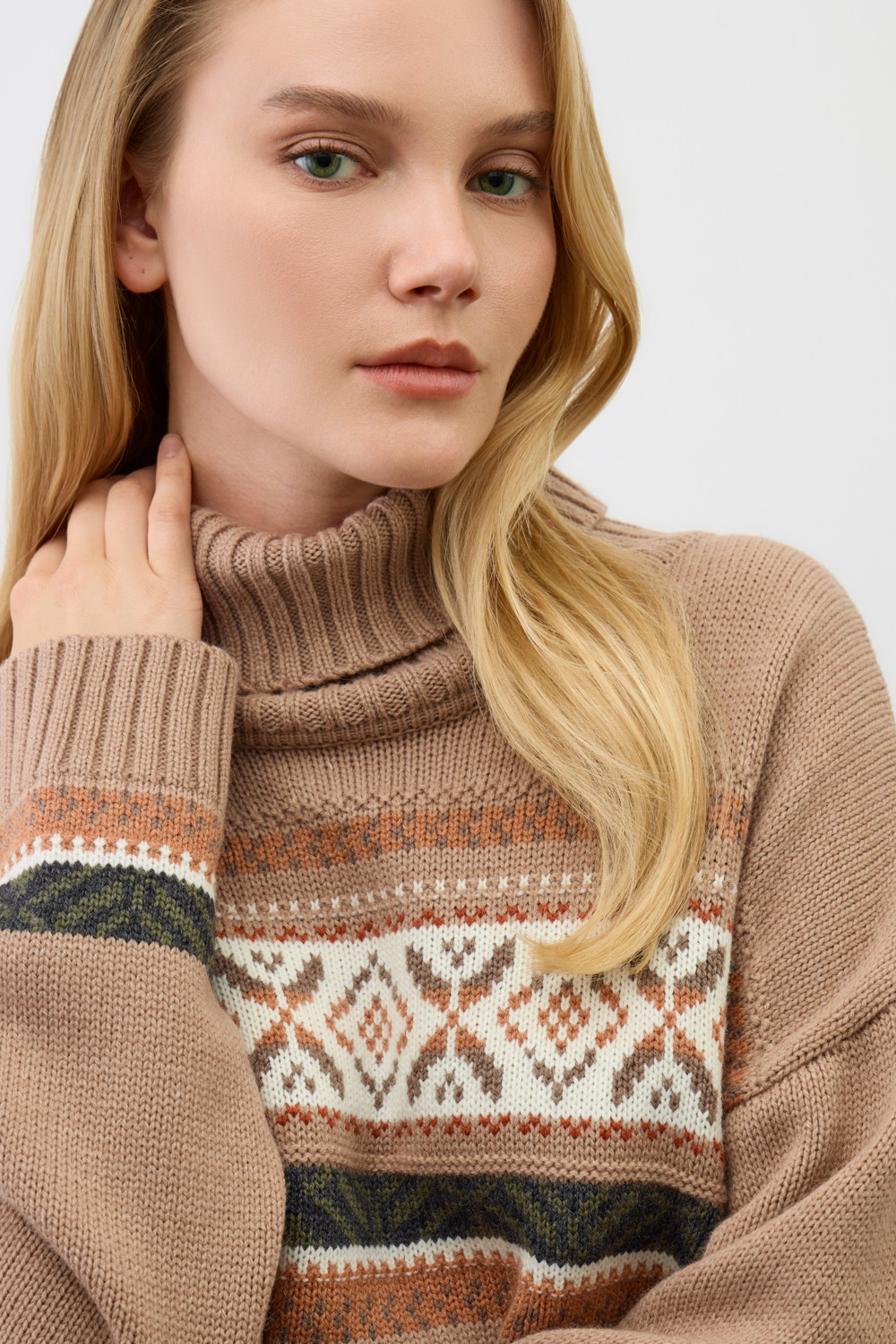 Джемперы женские для мам, артикул: ЕВ 30286/ш, цвет: бежевый, фото 5