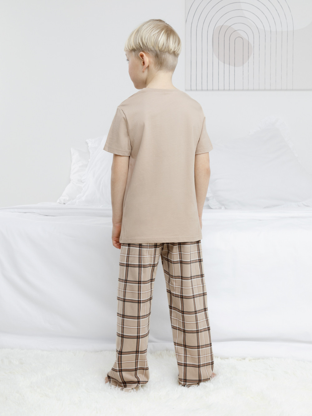 Пижама для мальчика, артикул: К 1599, цвет: бежевый, фото 5