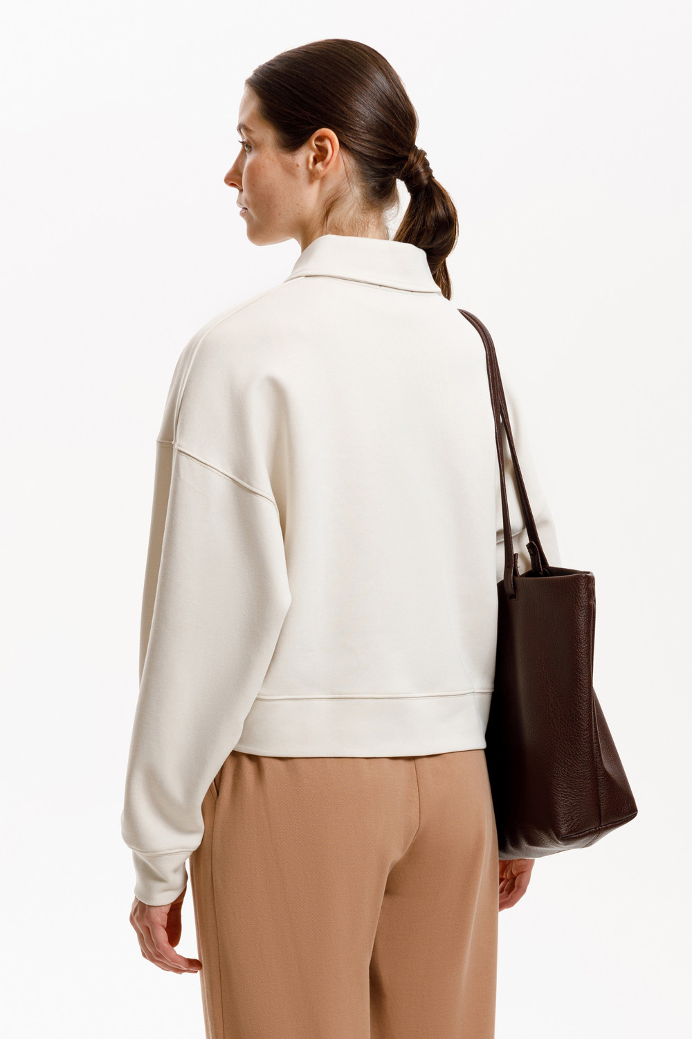 Джемперы женские для мам, артикул: ЕВТ 3282, цвет: светло-бежевый, фото 5