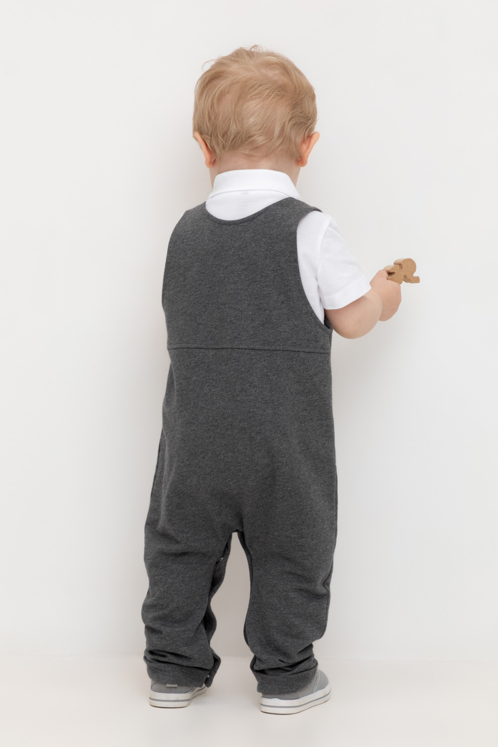 Полукомбинезон для мальчика, артикул: КР 6466, цвет: темно-серый, фото 5