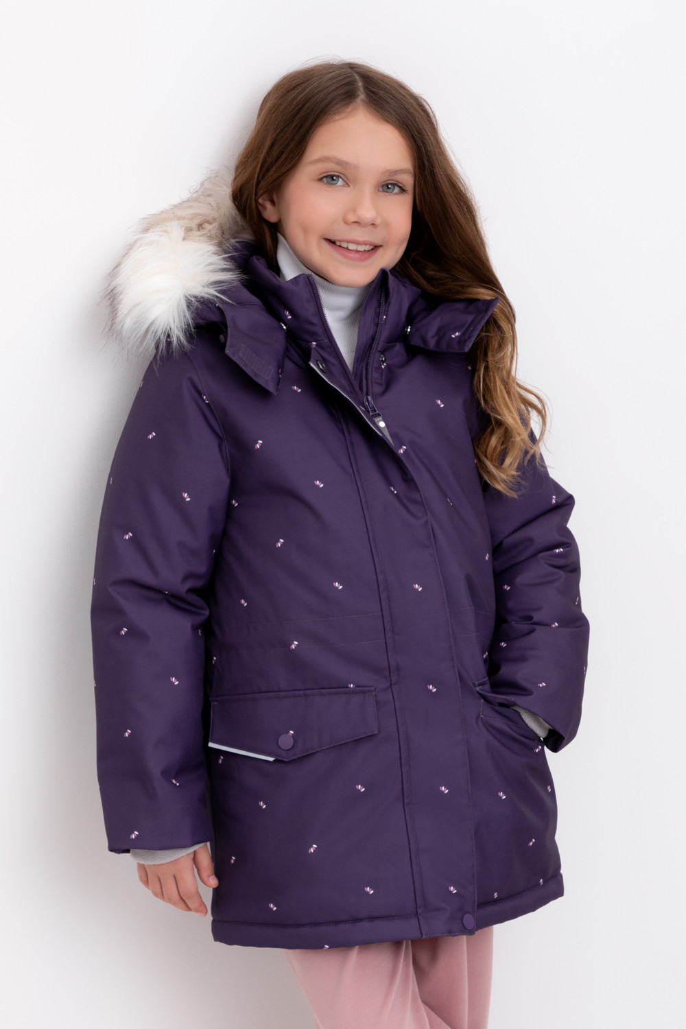 Куртка для девочки, артикул: ВК 38100/н/2 ГР, цвет: фиолетовый, фото 5