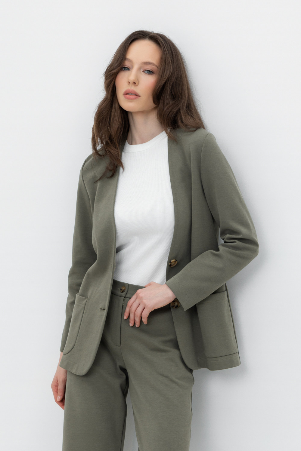 Жакеты, куртки женские для мам, артикул: ЕВТ 3188, цвет: зеленый, фото 5