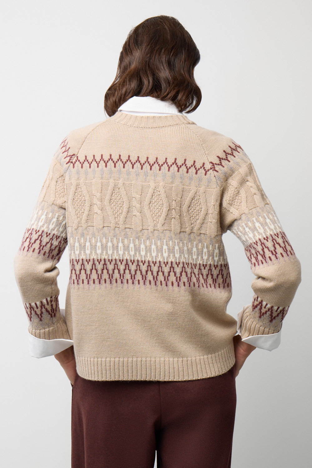 Джемперы женские для мам, артикул: ЕВ 30278/ш, цвет: бежевый, фото 5