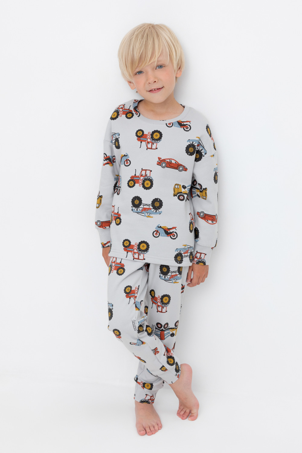 Пижама для мальчика, артикул: К 1587, цвет: светло-серый5, фото 5