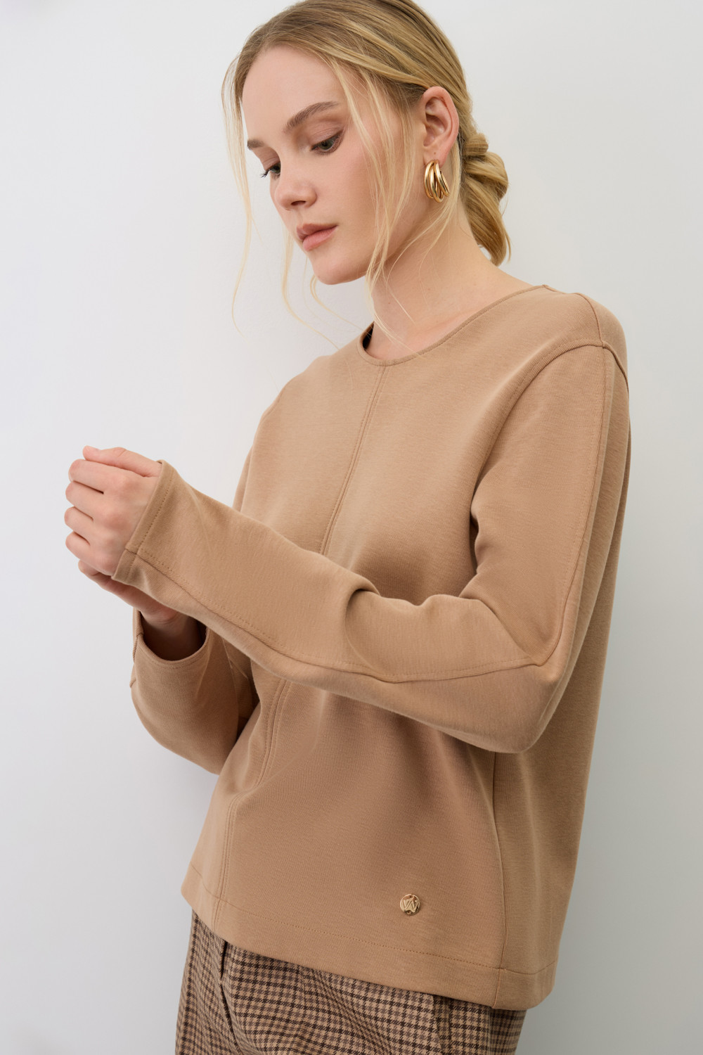 Джемперы женские для мам, артикул: ЕВТ 3355, цвет: коричневый, фото 5