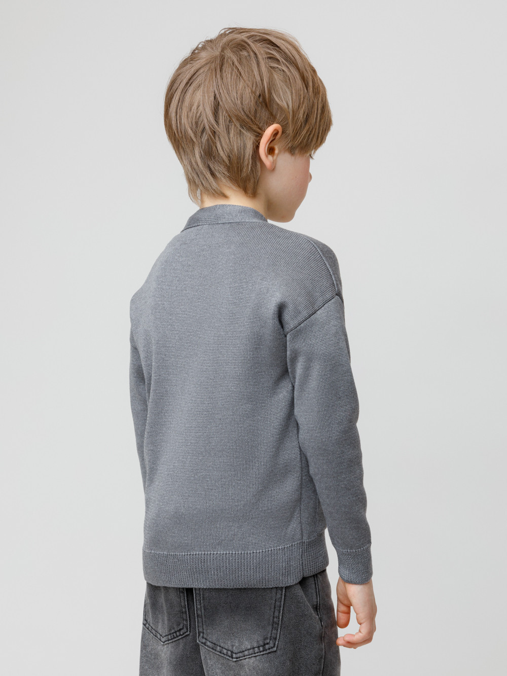 Жакет для мальчика, артикул: КВ 30155, цвет: темно-серый, фото 4