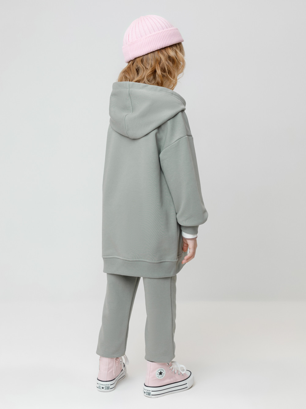 Худи для девочки, артикул: КР 302165, цвет: хаки, фото 5