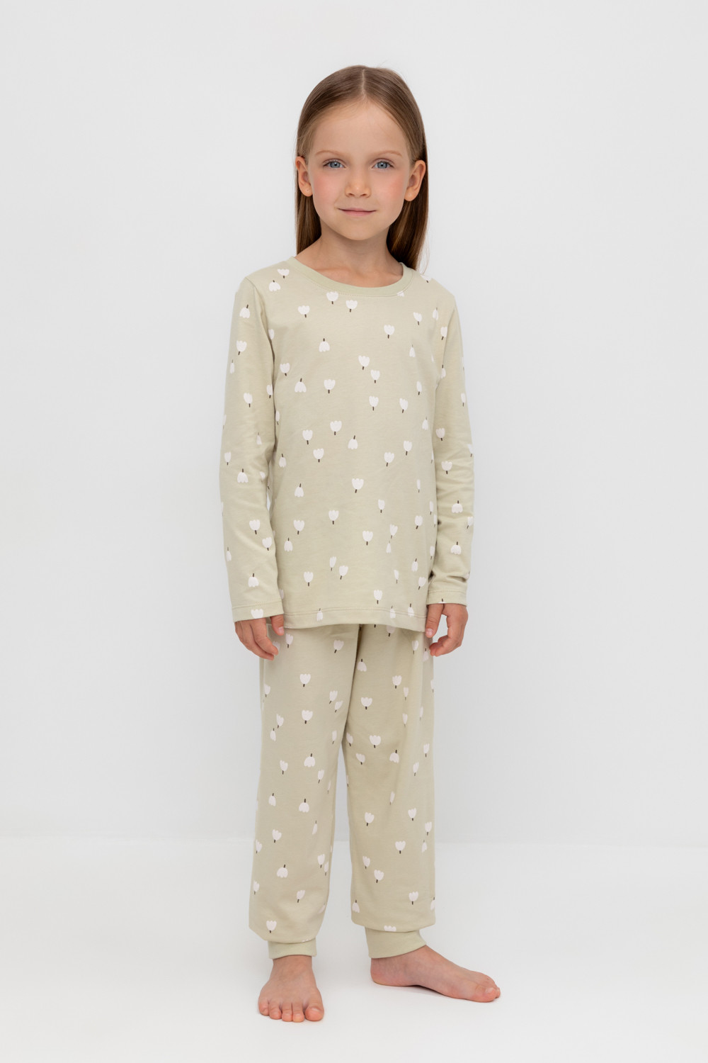 Пижама для девочки, артикул: К 1561, цвет: зеленый, фото 5