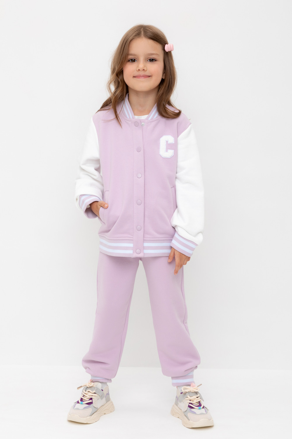 Брюки для девочки, артикул: КР 400782-1, цвет: фиолетовый, фото 5