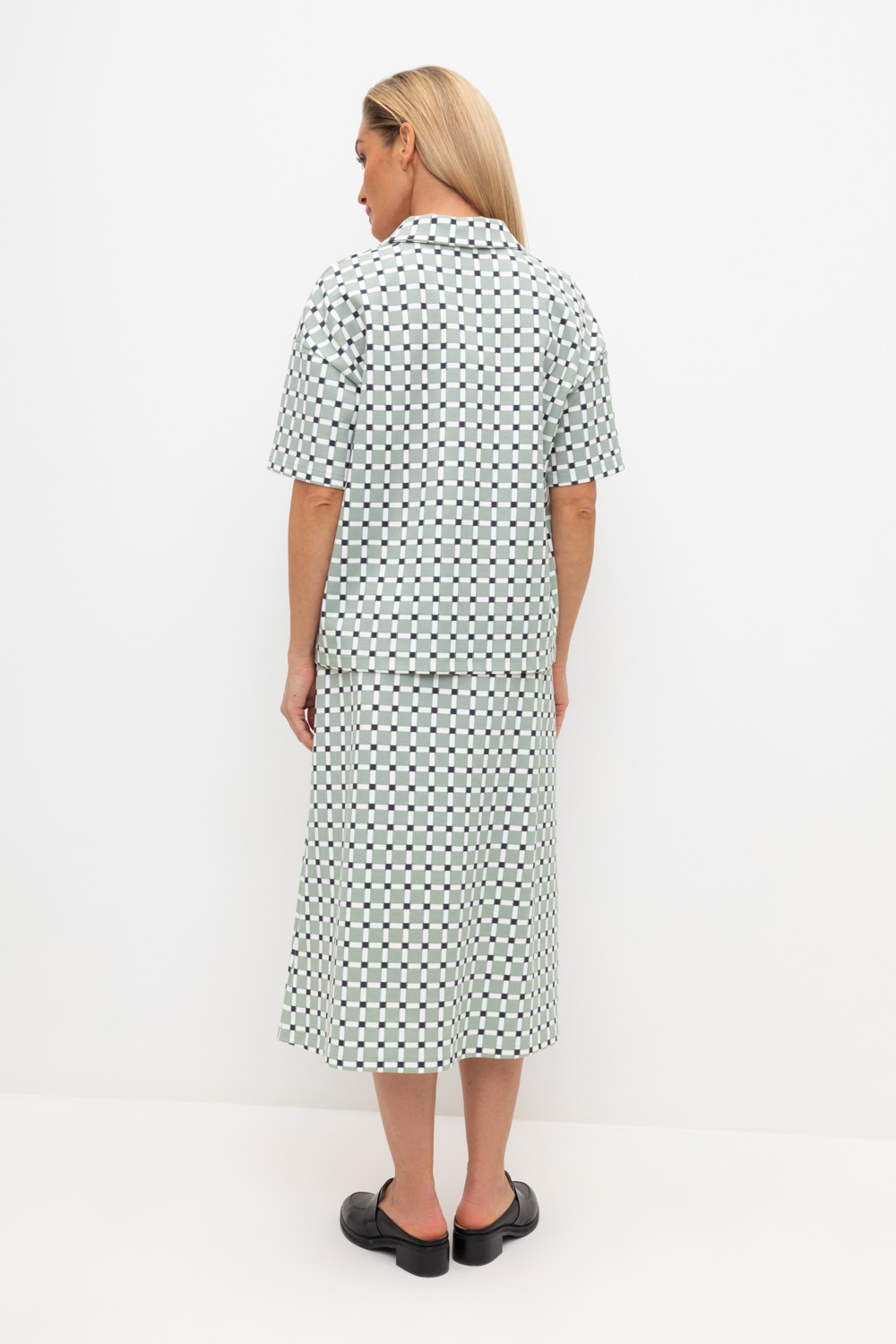 Юбки женские для мам, артикул: ЕВТ 7014, цвет: хаки, фото 5