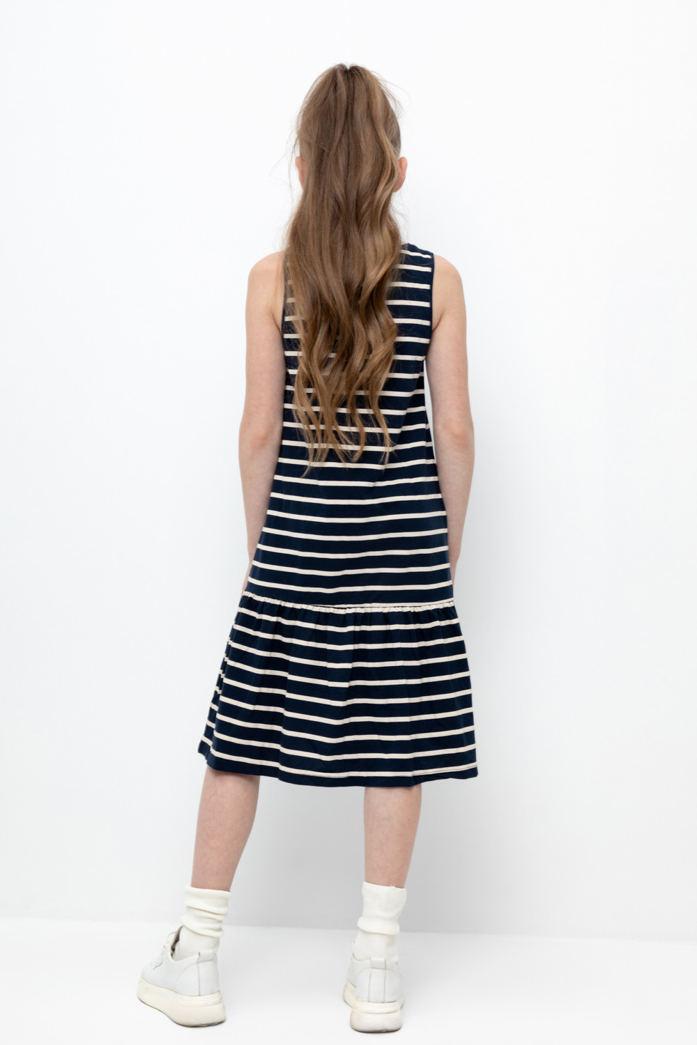 Сарафан для девочки, артикул: КР 5803, цвет: темно-синий, фото 5