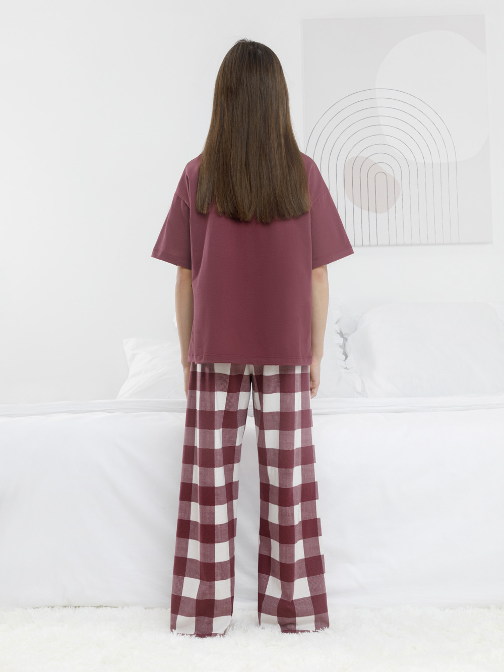 Пижама для девочки, артикул: МП 1657-1, цвет: коричневый, фото 5