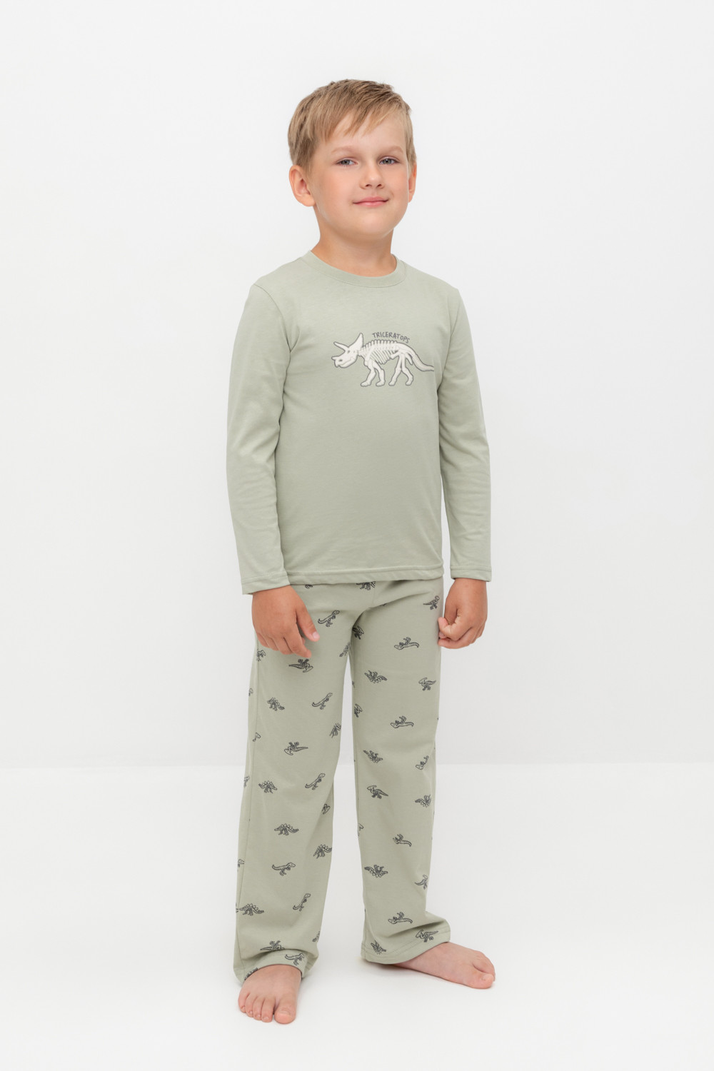 Пижама для мальчика, артикул: К 1600, цвет: хаки, фото 5