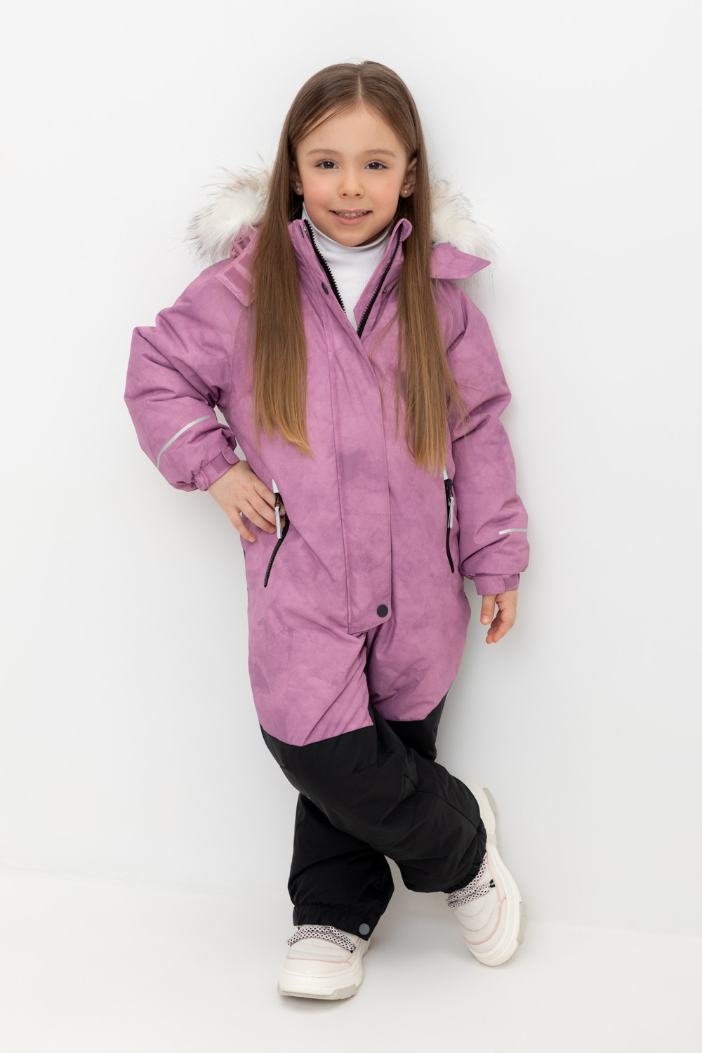 Комбинезоны утепленные для девочки, артикул: ВК 60120/н/5 ГР, цвет: ярко-розовый, фото 5