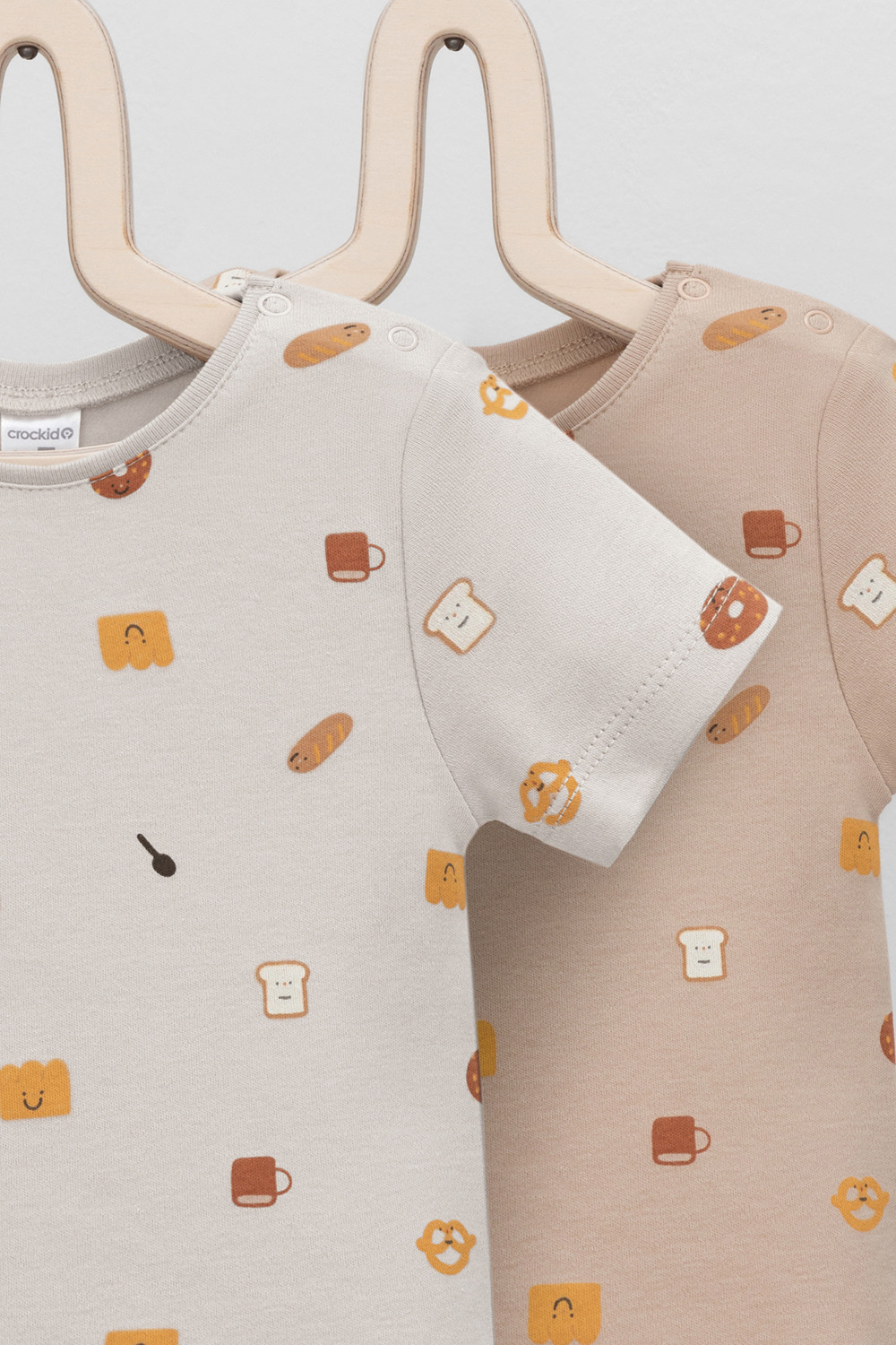 Футболка для новорожденных, артикул: К 301156-2уп, цвет: светло-бежевый, фото 5