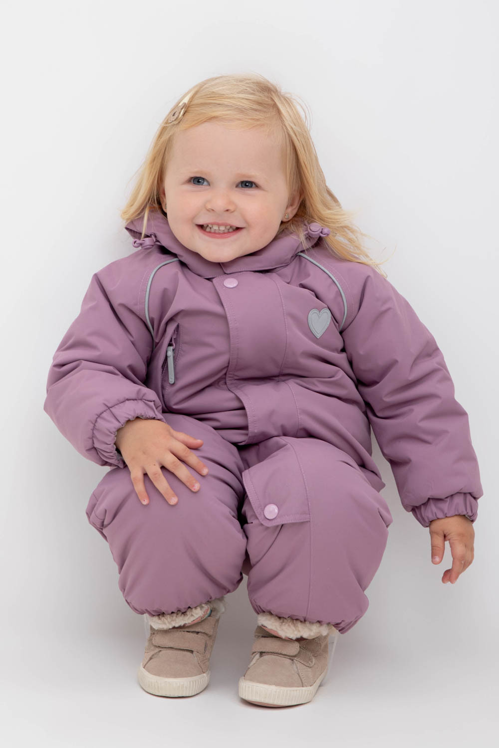 Комбинезоны утепленные для девочки, артикул: ВК 60032/4 УЗГ, цвет: бордовый, фото 5