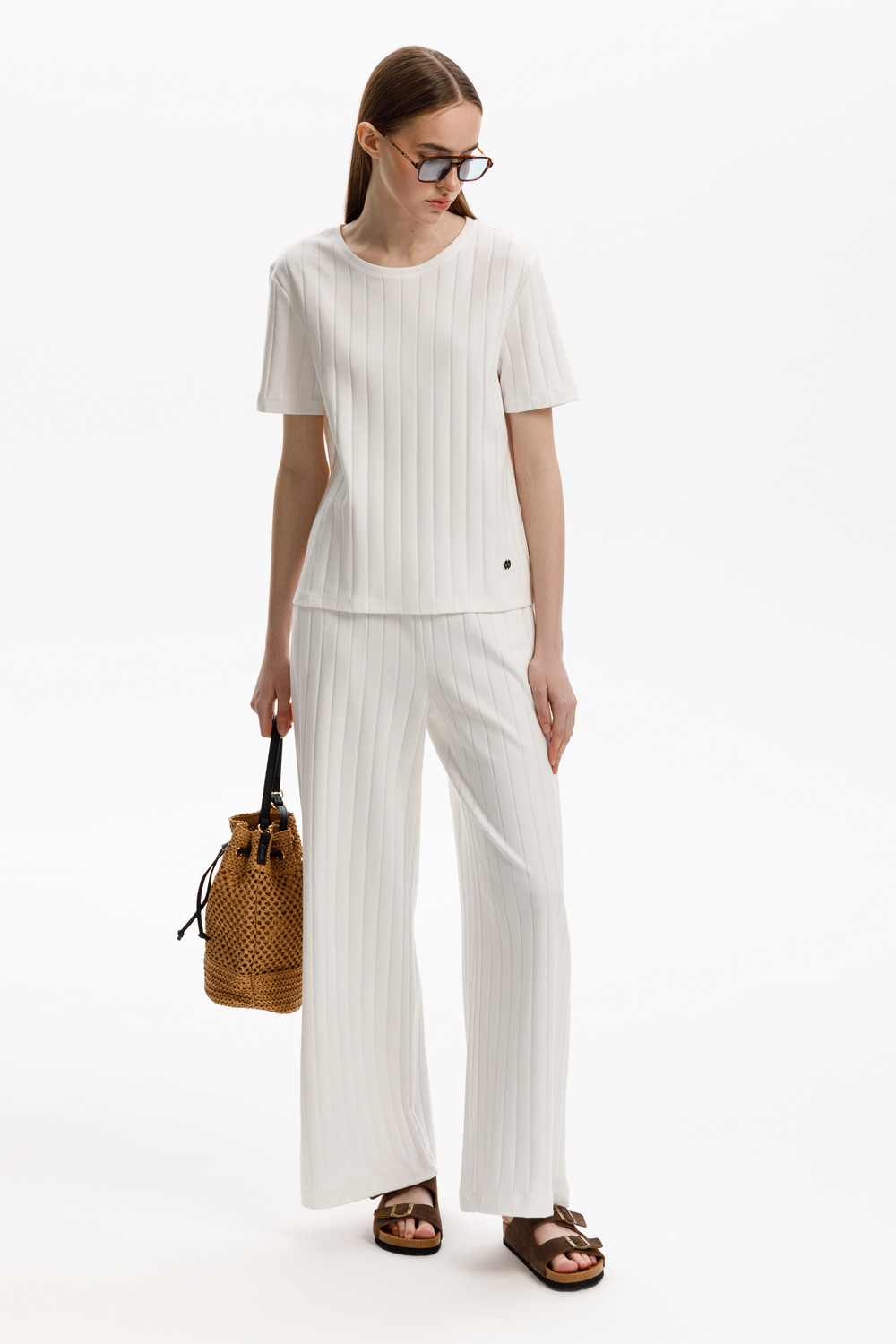 Брюки женские для мам, артикул: ЕВТ 4110, цвет: бежевый, фото 5