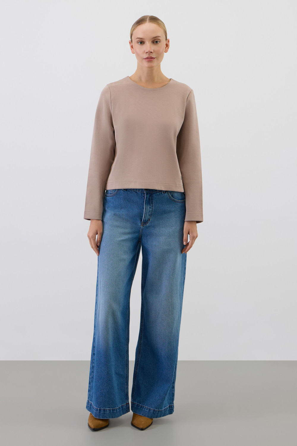 Джемперы женские для мам, артикул: ЕВТ 3346, цвет: бежевый, фото 5