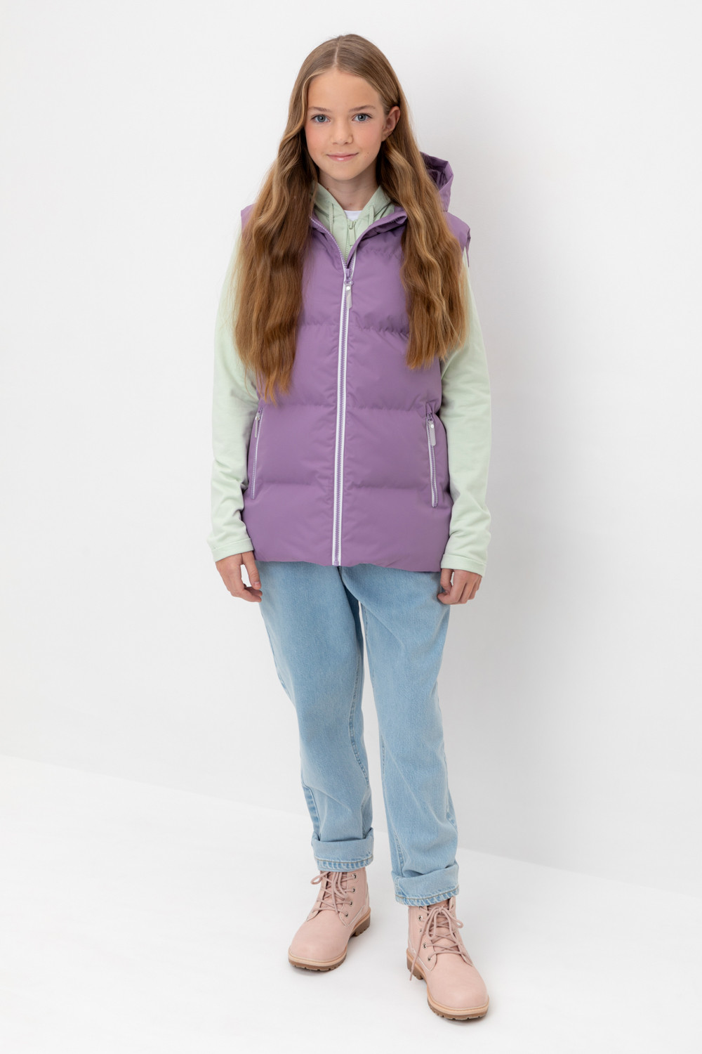 Жилет для девочки, артикул: ВК 35018/2 ГР (128-152), цвет: бордовый, фото 5