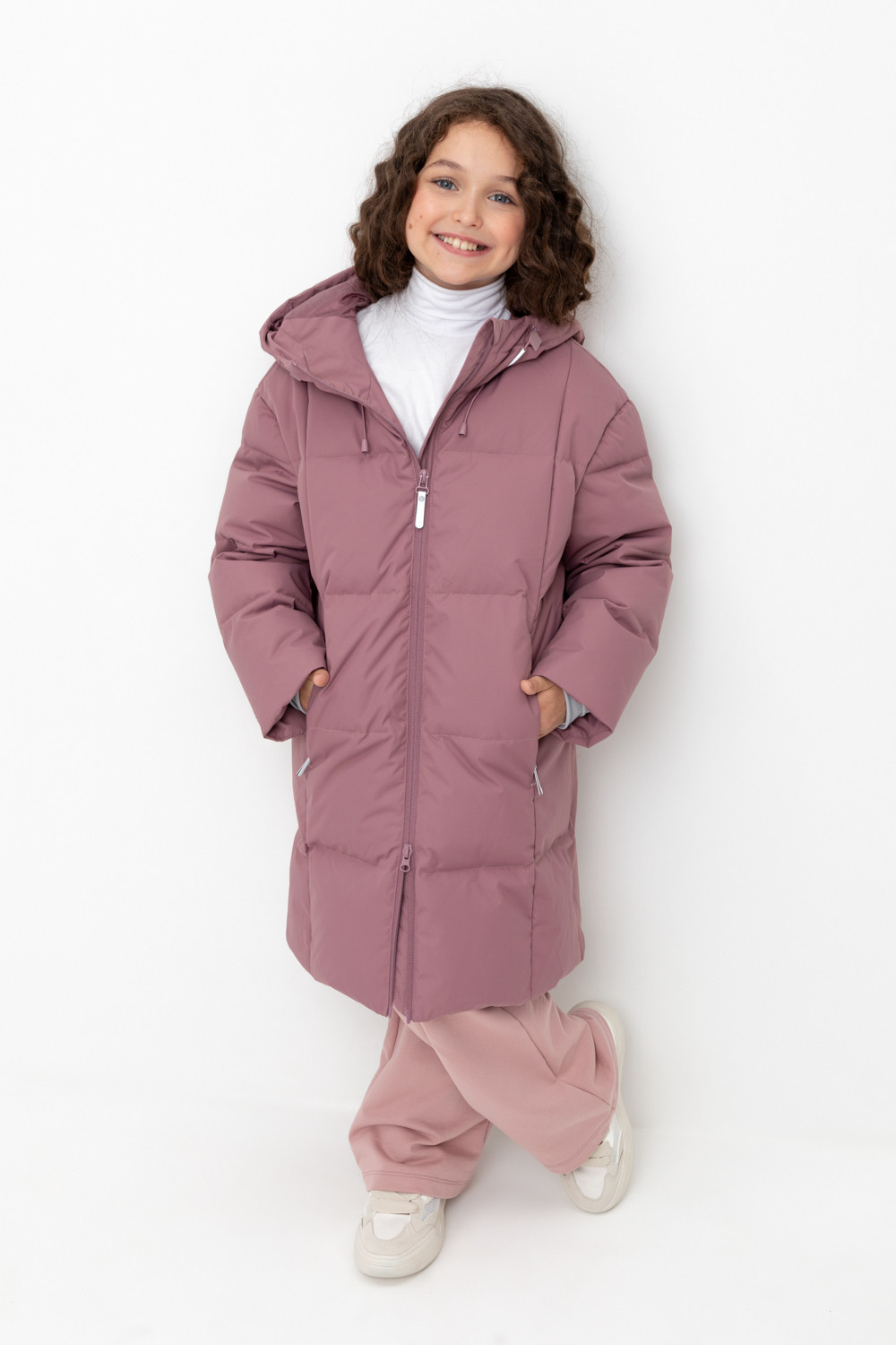 Пальто для девочки, артикул: ВК 34068/4 УЗГ, цвет: фиолетовый, фото 5