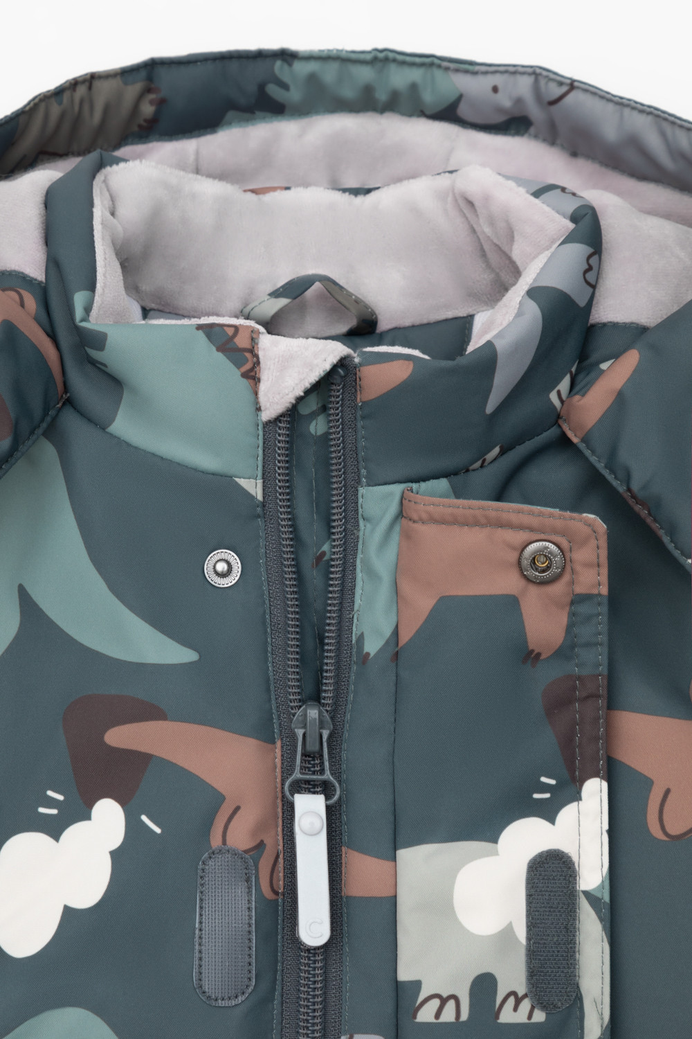 Комбинезоны утепленные для мальчика, артикул: ВК 60113/н/8 УЗГ, цвет: зеленый, фото 5