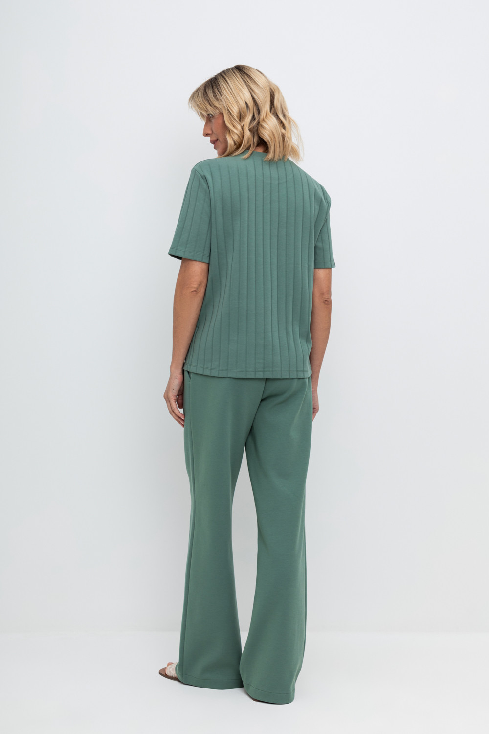 Брюки женские для мам, артикул: ЕВТ 4092, цвет: зеленый, фото 5
