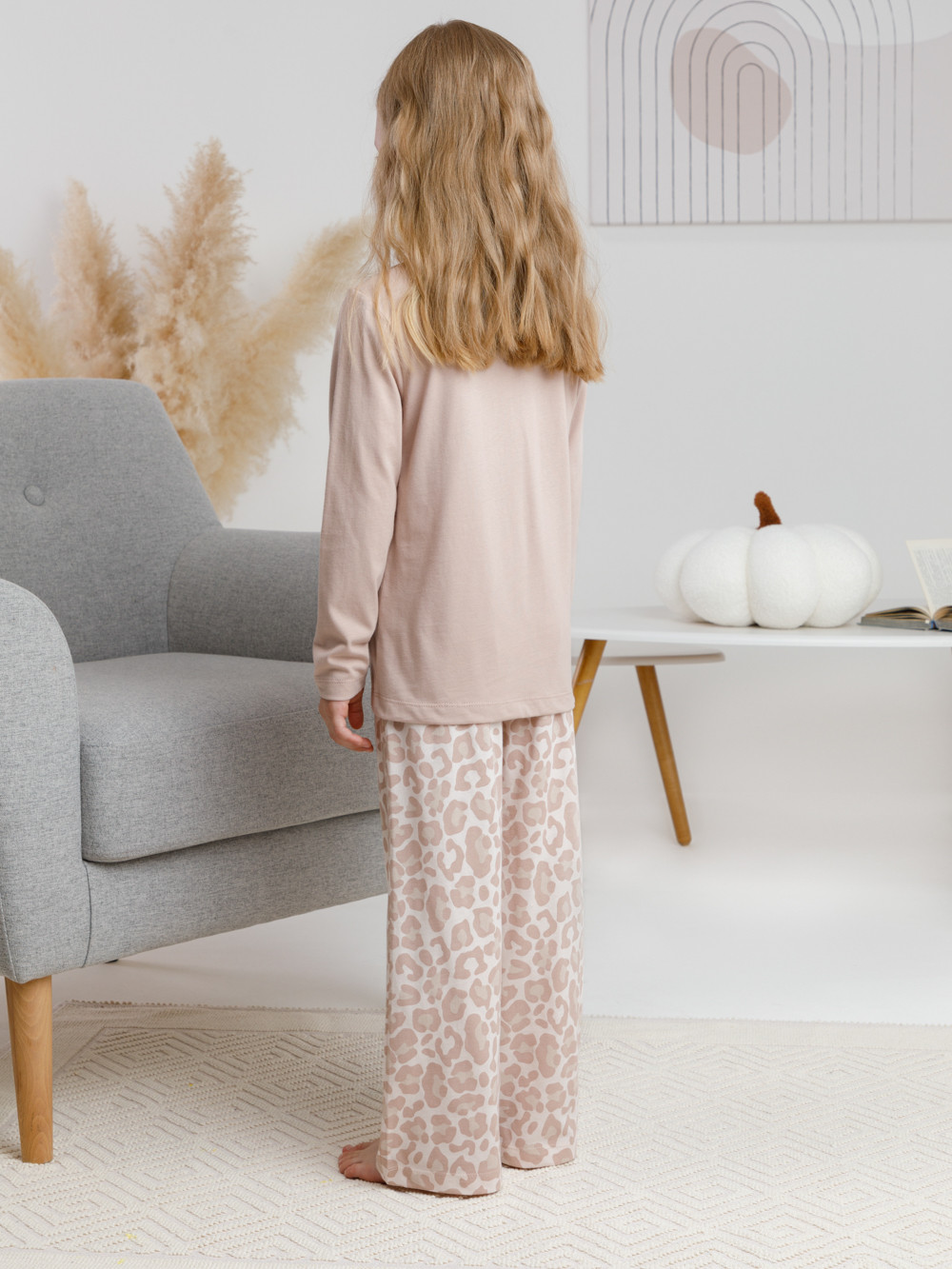 Пижама для девочки, артикул: К 1623, цвет: кофейный, фото 5